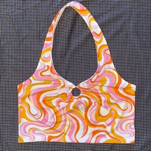 H&M Swirl Print Halter Top